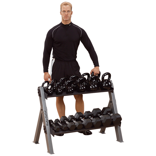 Body-Solid GDKR100 Dual Dumbbell & Kettlebell Rack