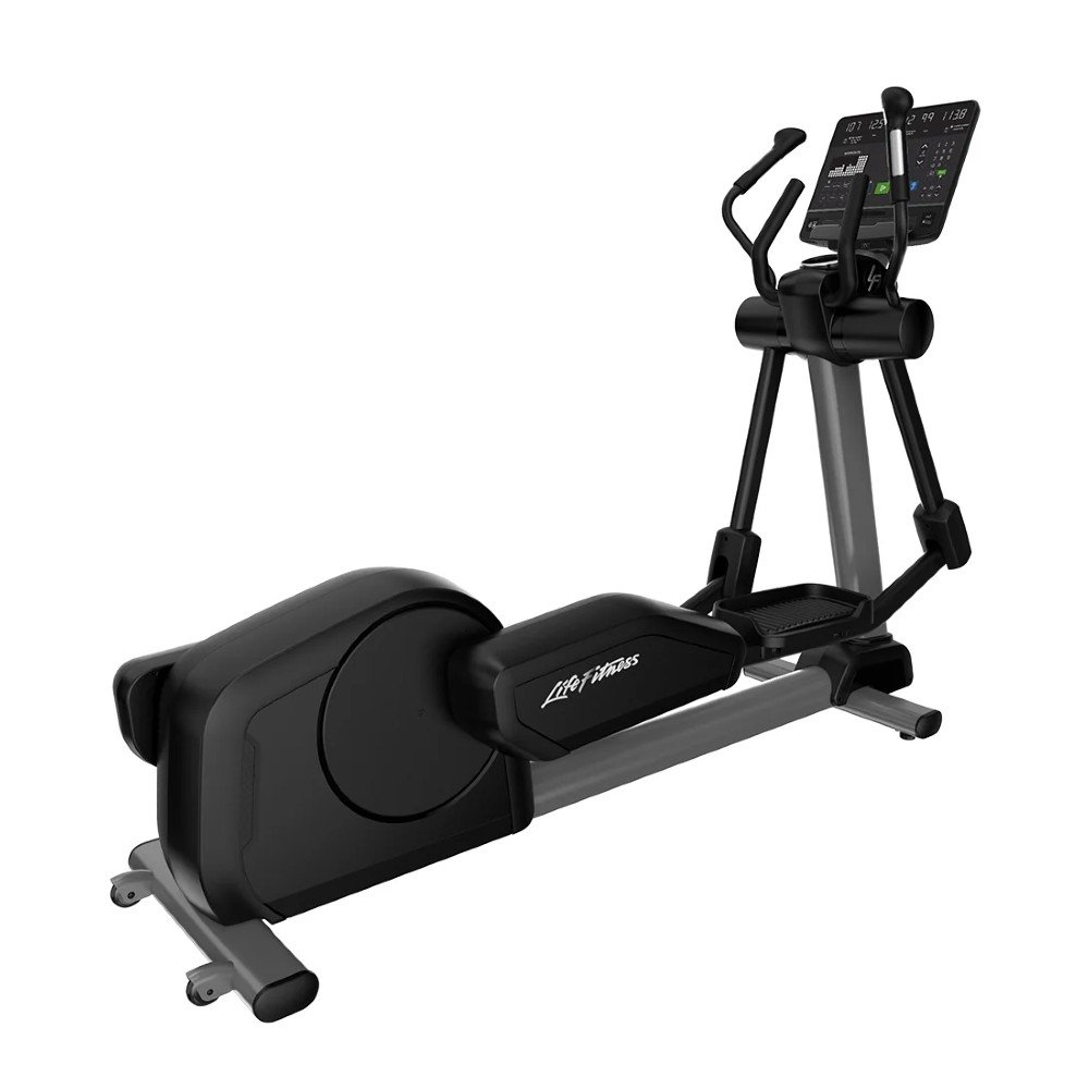 Life Fitness club series elliptical with SL screen, titanium color